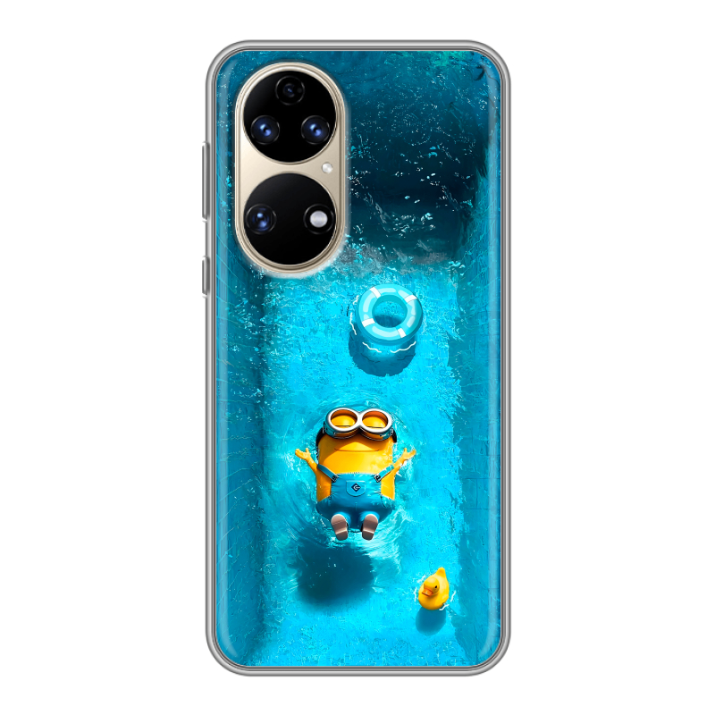Силиконовый чехол на Huawei P50 Pro с принтом Миньоны Силиконовый чехол на Huawei P50 Pro с принтом Миньоны