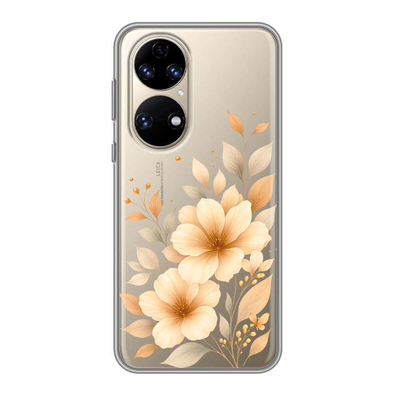 Силиконовый противоударный чехол на Huawei P50 Pro с принтом для девушки Силиконовый противоударный чехол на Huawei P50 Pro с принтом для девушки