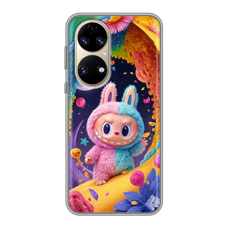 Силиконовый чехол на Huawei P50 Pro с принтом Labubu Лабубу Силиконовый чехол на Huawei P50 Pro с принтом Labubu Лабубу