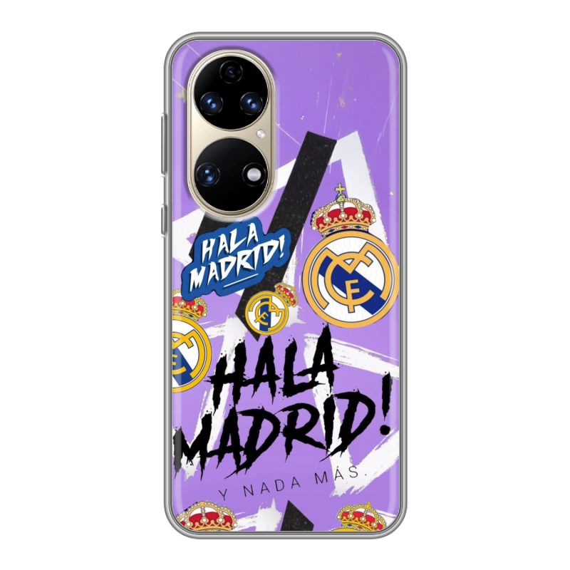 Силиконовый чехол на Huawei P50 Pro с принтом Real Madrid Реал Мадрид Силиконовый чехол на Huawei P50 Pro с принтом Real Madrid Реал Мадрид