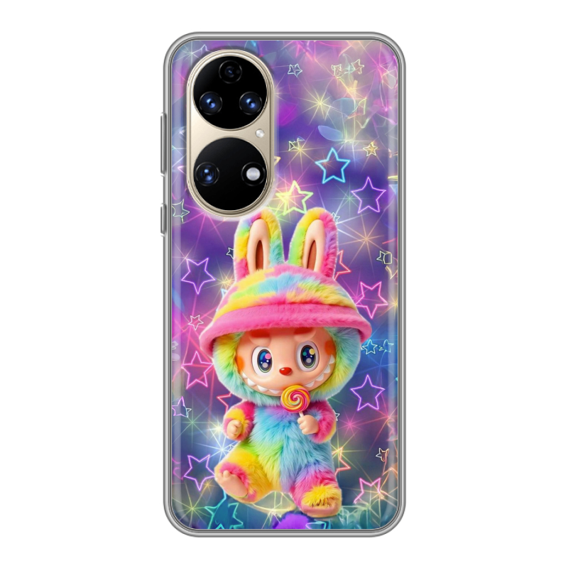 Силиконовый чехол на Huawei P50 Pro с принтом Labubu Лабубу Силиконовый чехол на Huawei P50 Pro с принтом Labubu Лабубу