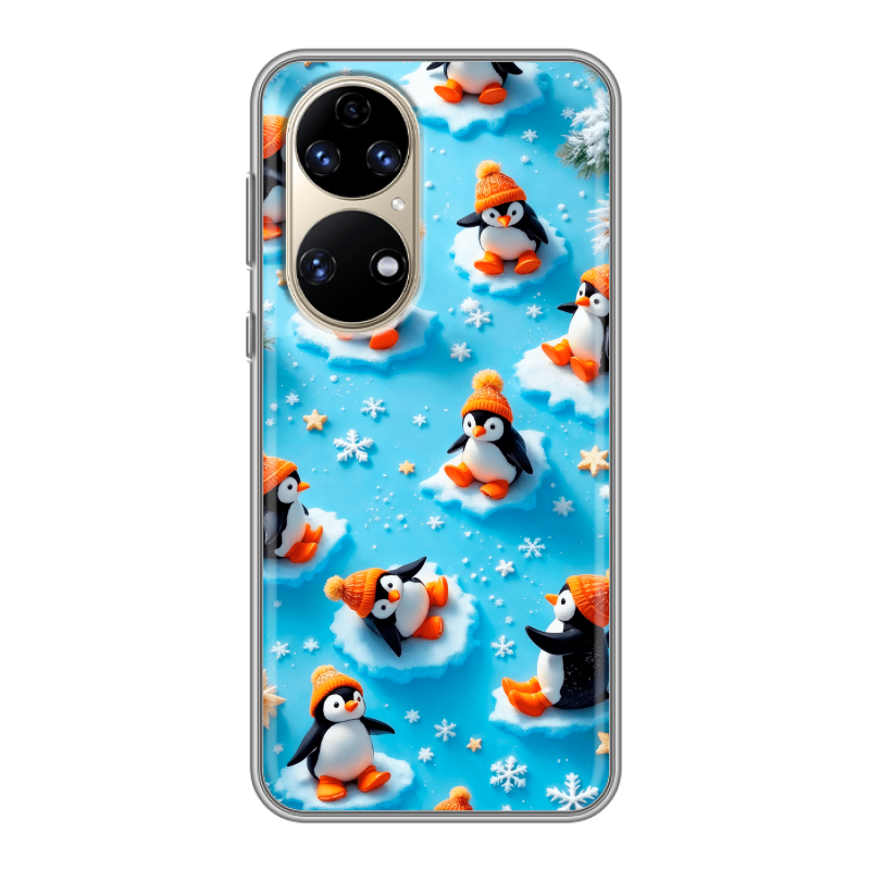 Силиконовый чехол на Huawei P50 Pro с принтом Новый год Силиконовый чехол на Huawei P50 Pro с принтом Новый год