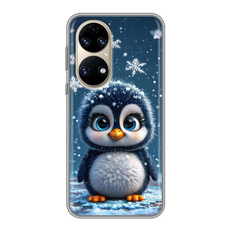 Силиконовый противоударный чехол на Huawei P50 Pro с принтом Новый год Силиконовый противоударный чехол на Huawei P50 Pro с принтом Новый год