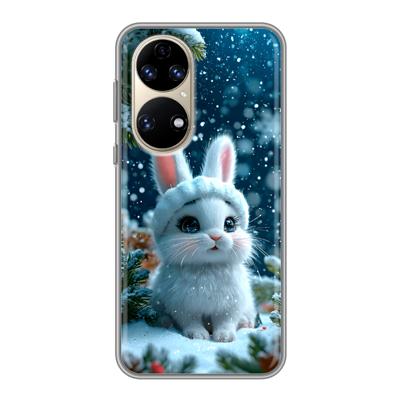 Силиконовый чехол на Huawei P50 Pro с принтом Новый год Силиконовый чехол на Huawei P50 Pro с принтом Новый год