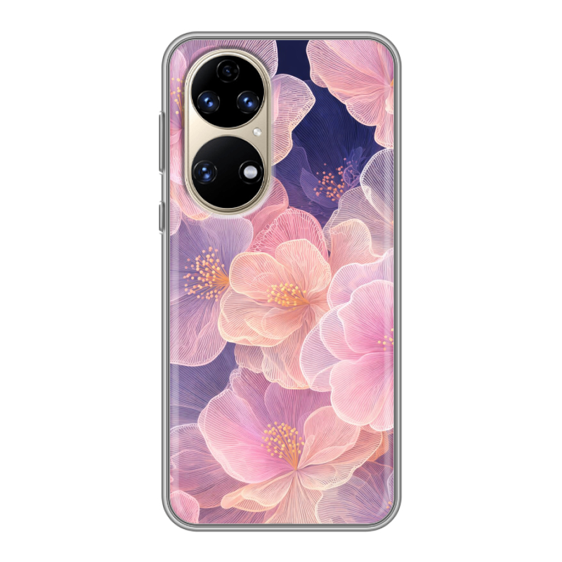 Силиконовый чехол на Huawei P50 Pro с принтом женский Силиконовый чехол на Huawei P50 Pro с принтом женский