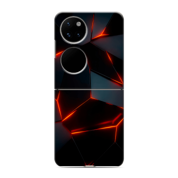 Пластиковый чехол на Huawei P50 Pocket с принтом Яркие абстракции Пластиковый чехол на Huawei P50 Pocket с принтом Яркие абстракции