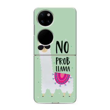 Пластиковый чехол на Huawei P50 Pocket с принтом Лама Пластиковый чехол на Huawei P50 Pocket с принтом Лама