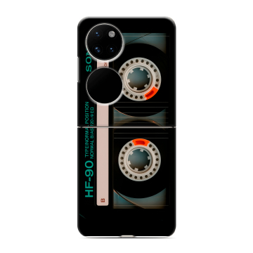 Пластиковый чехол на Huawei P50 Pocket с принтом Кассета Пластиковый чехол на Huawei P50 Pocket с принтом Кассета
