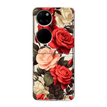 Пластиковый чехол на Huawei P50 Pocket с принтом Розы