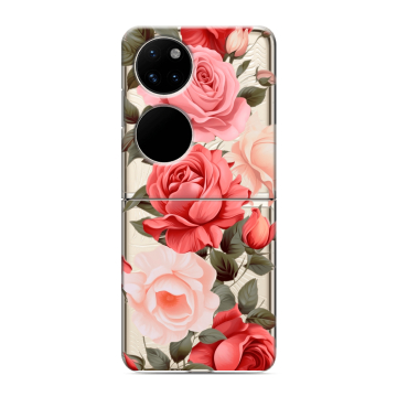 Пластиковый чехол на Huawei P50 Pocket с принтом Розы