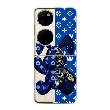 Пластиковый чехол на Huawei P50 Pocket с принтом Луи робот