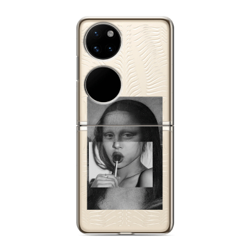 Пластиковый чехол на Huawei P50 Pocket с принтом Мона Лиза