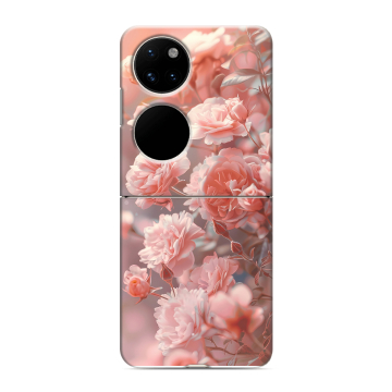 Пластиковый чехол на Huawei P50 Pocket с принтом Розовые розы