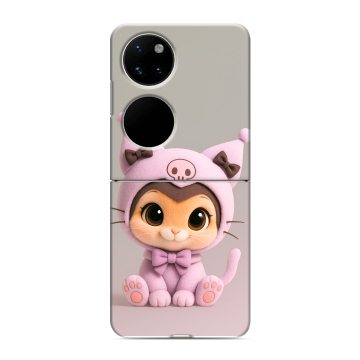 Пластиковый чехол на Huawei P50 Pocket с принтом Куроми Kuromi Пластиковый чехол на Huawei P50 Pocket с принтом Куроми Kuromi