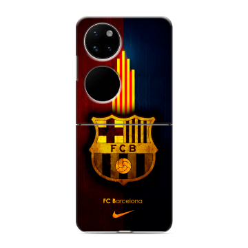 Пластиковый чехол на Huawei P50 Pocket с принтом Барселона Barcelona Пластиковый чехол на Huawei P50 Pocket с принтом Барселона Barcelona