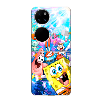 Пластиковый чехол на Huawei P50 Pocket с принтом спанчбоб спанч боб Пластиковый чехол на Huawei P50 Pocket с принтом спанчбоб спанч боб