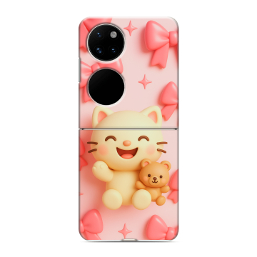 Пластиковый чехол на Huawei P50 Pocket с принтом для девочек