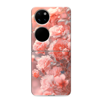 Пластиковый чехол на Huawei P50 Pocket с принтом Розы цветы Пластиковый чехол на Huawei P50 Pocket с принтом Розы цветы