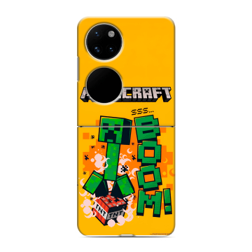 Пластиковый чехол на Huawei P50 Pocket с принтом Майнкрафт Minecraft Пластиковый чехол на Huawei P50 Pocket с принтом Майнкрафт Minecraft