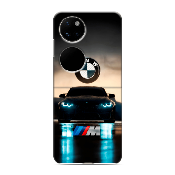Пластиковый чехол на Huawei P50 Pocket с принтом БМВ BMW