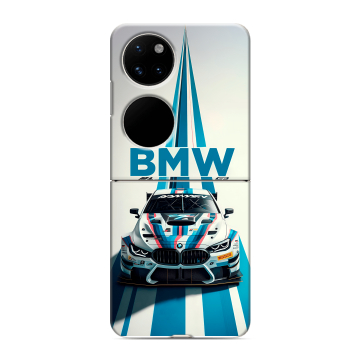 Пластиковый чехол на Huawei P50 Pocket с принтом БМВ BMW Пластиковый чехол на Huawei P50 Pocket с принтом БМВ BMW