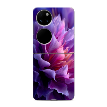 Пластиковый чехол на Huawei P50 Pocket с принтом женский цветы Пластиковый чехол на Huawei P50 Pocket с принтом женский цветы
