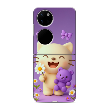 Пластиковый чехол на Huawei P50 Pocket с принтом для девочек