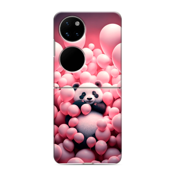 Пластиковый чехол на Huawei P50 Pocket с принтом Панда