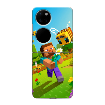 Пластиковый чехол на Huawei P50 Pocket с принтом Майнкрафт Minecraft Пластиковый чехол на Huawei P50 Pocket с принтом Майнкрафт Minecraft