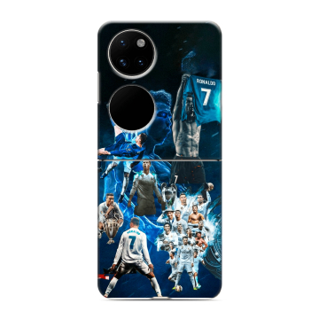 Пластиковый чехол на Huawei P50 Pocket с принтом Реал Роналдо