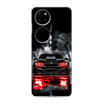 Пластиковый чехол на Huawei P50 Pocket с принтом BMW БМВ