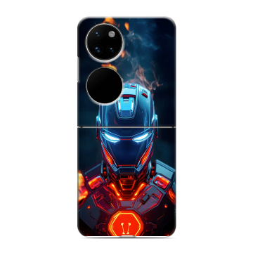 Пластиковый чехол на Huawei P50 Pocket с принтом IronMan Железный человек