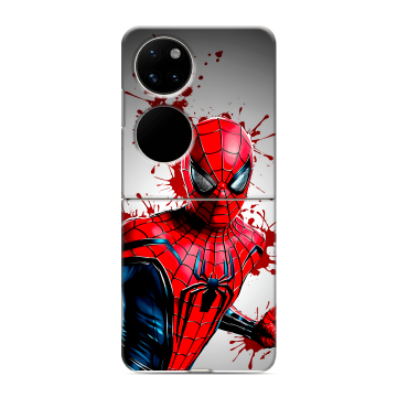 Пластиковый чехол на Huawei P50 Pocket с принтом Spiderman Человек паук