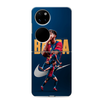 Пластиковый чехол на Huawei P50 Pocket с принтом Барселона Barca Yamal Пластиковый чехол на Huawei P50 Pocket с принтом Барселона Barca Yamal