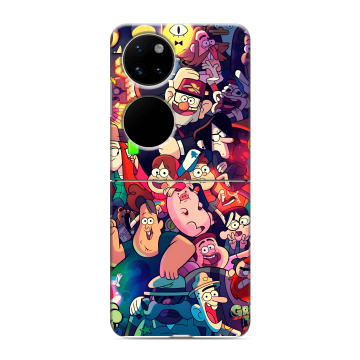 Пластиковый чехол на Huawei P50 Pocket с принтом Gravity Falls Гравити Фолз Пластиковый чехол на Huawei P50 Pocket с принтом Gravity Falls Гравити Фолз