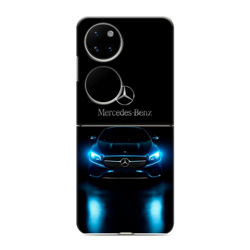 Пластиковый чехол на Huawei P50 Pocket с принтом Mercedes Мерседес Пластиковый чехол на Huawei P50 Pocket с принтом Mercedes Мерседес