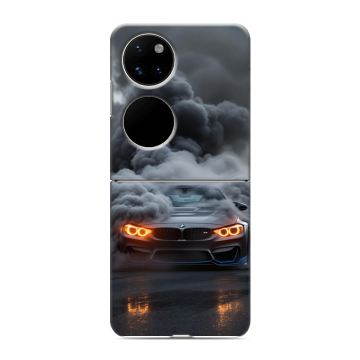 Пластиковый чехол на Huawei P50 Pocket с принтом BMW БМВ