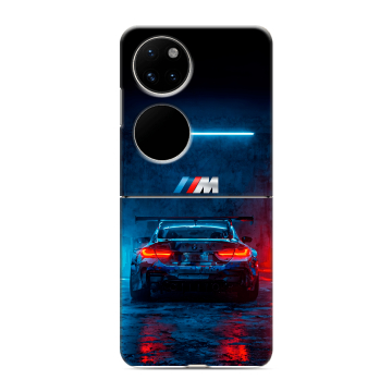 Пластиковый чехол на Huawei P50 Pocket с принтом BMW БМВ Пластиковый чехол на Huawei P50 Pocket с принтом BMW БМВ