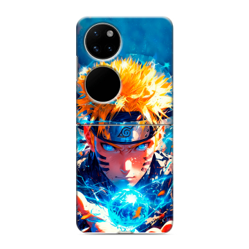 Пластиковый чехол на Huawei P50 Pocket с принтом Аниме Наруто Naruto
