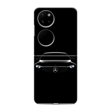 Пластиковый чехол на Huawei P50 Pocket с принтом Mercedes Мерседес Пластиковый чехол на Huawei P50 Pocket с принтом Mercedes Мерседес