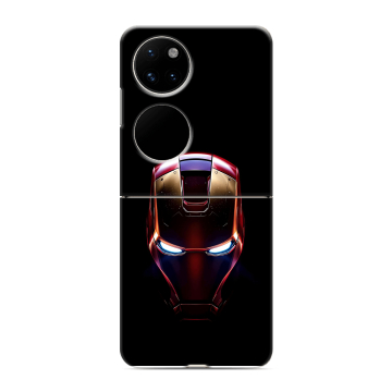Пластиковый чехол на Huawei P50 Pocket с принтом IronMan Железный человек Пластиковый чехол на Huawei P50 Pocket с принтом IronMan Железный человек