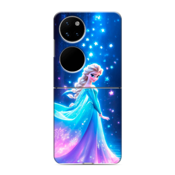 Пластиковый чехол на Huawei P50 Pocket с принтом Холодное сердце Frozen Пластиковый чехол на Huawei P50 Pocket с принтом Холодное сердце Frozen