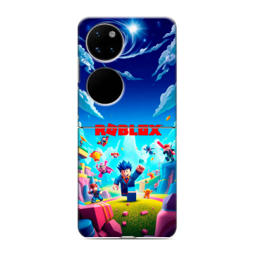 Пластиковый чехол на Huawei P50 Pocket с принтом Roblox Роблокс