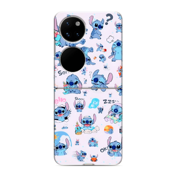 Пластиковый чехол на Huawei P50 Pocket с принтом Лило и Стич Пластиковый чехол на Huawei P50 Pocket с принтом Лило и Стич