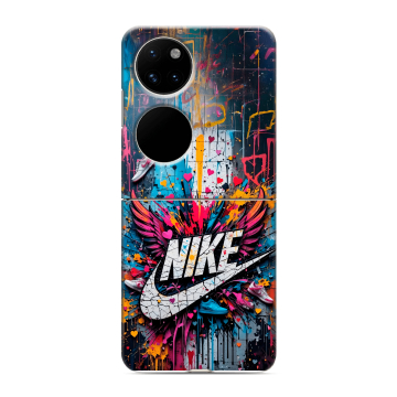 Пластиковый чехол на Huawei P50 Pocket с принтом Nike Найк