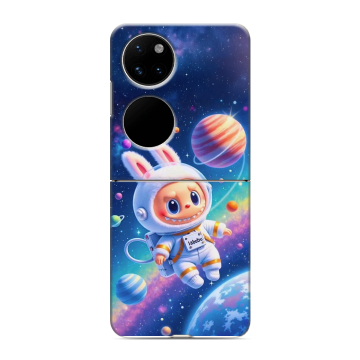 Пластиковый чехол на Huawei P50 Pocket с принтом Labubu Лабубу