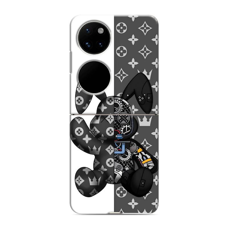 Пластиковый чехол на Huawei P50 Pocket с принтом Луи робот Пластиковый чехол на Huawei P50 Pocket с принтом Луи робот
