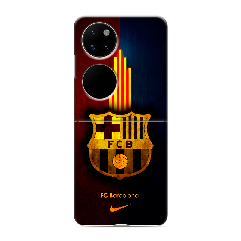 Пластиковый чехол на Huawei P50 Pocket с принтом Барселона Barcelona Пластиковый чехол на Huawei P50 Pocket с принтом Барселона Barcelona