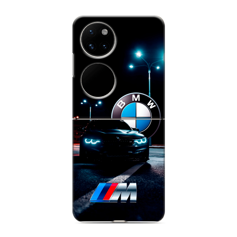 Пластиковый чехол на Huawei P50 Pocket с принтом БМВ BMW Пластиковый чехол на Huawei P50 Pocket с принтом БМВ BMW