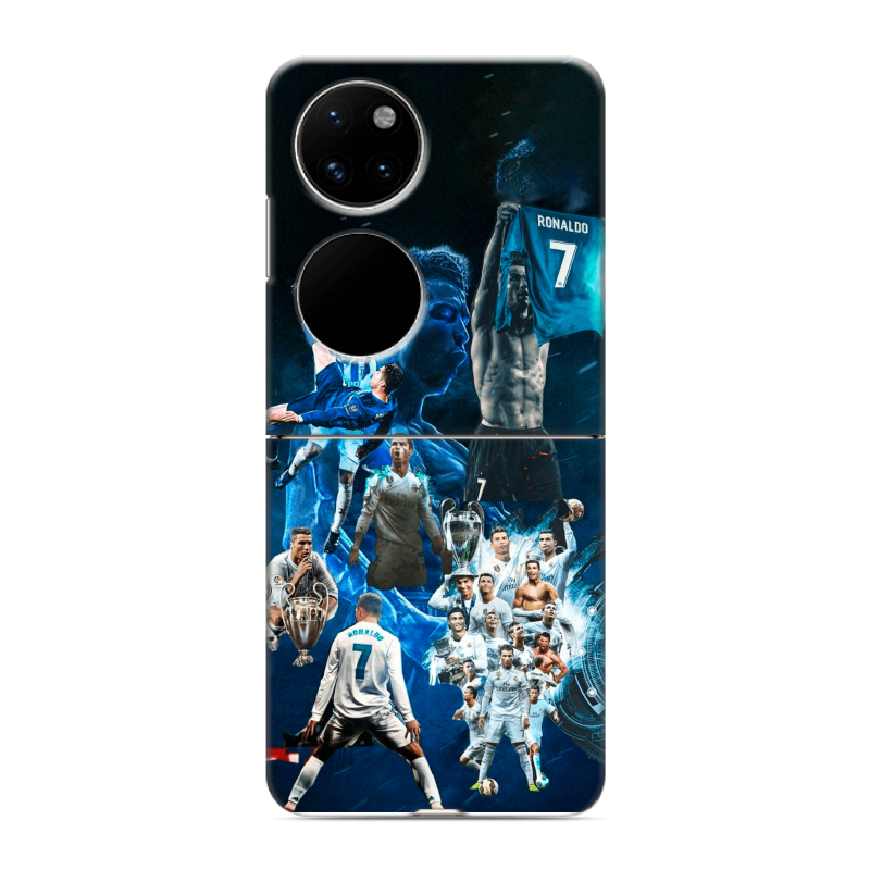 Пластиковый чехол на Huawei P50 Pocket с принтом Реал Роналдо Пластиковый чехол на Huawei P50 Pocket с принтом Реал Роналдо